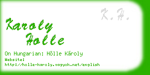 karoly holle business card